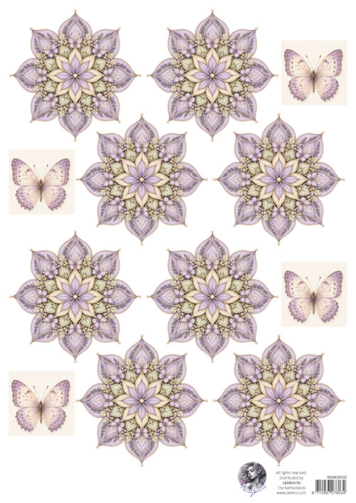 PRE-ORDER - Fairybells, Combi Knipvel voor Pop-Up en Decoupage, Lavendel Bloem - 99038/032