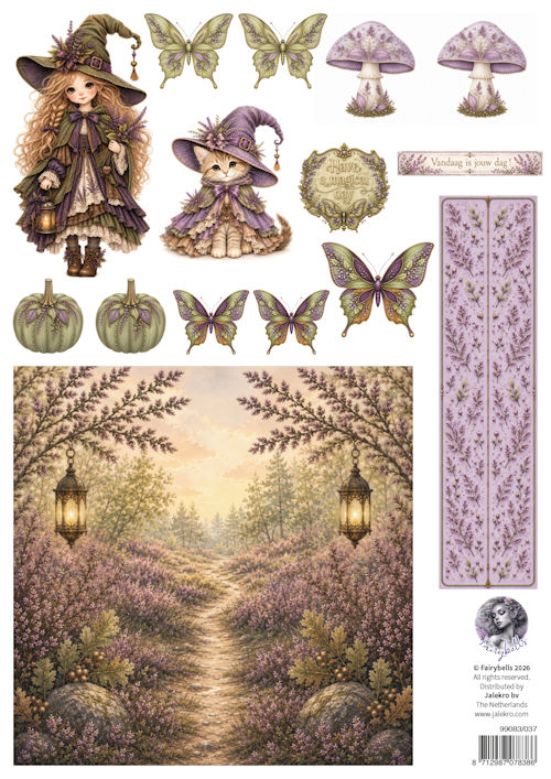 PRE-ORDER - Fairybells, Combi Knipvel voor Pop-Up en Decoupage, Heide Combi - 99038/037