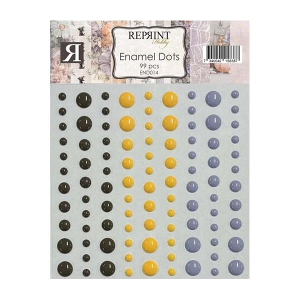 Reprint, Enamel Dots, Enchanted Halloween, 99 pcs - END014