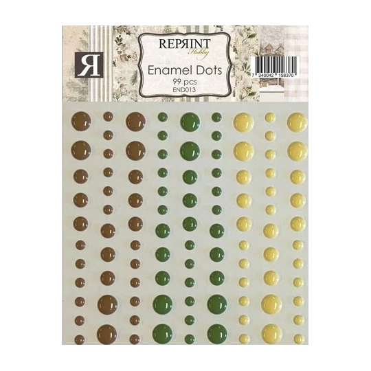 Reprint, Enamel Dots, Cozy Christmas, 99 pcs - END013