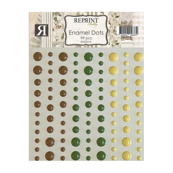 Reprint, Enamel Dots, Cozy Christmas, 99 pcs - END013