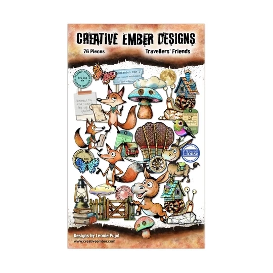 Creative Ember Designs, Ephemera Die Cuts, Travellers' Friends, A6 - CEDEP002