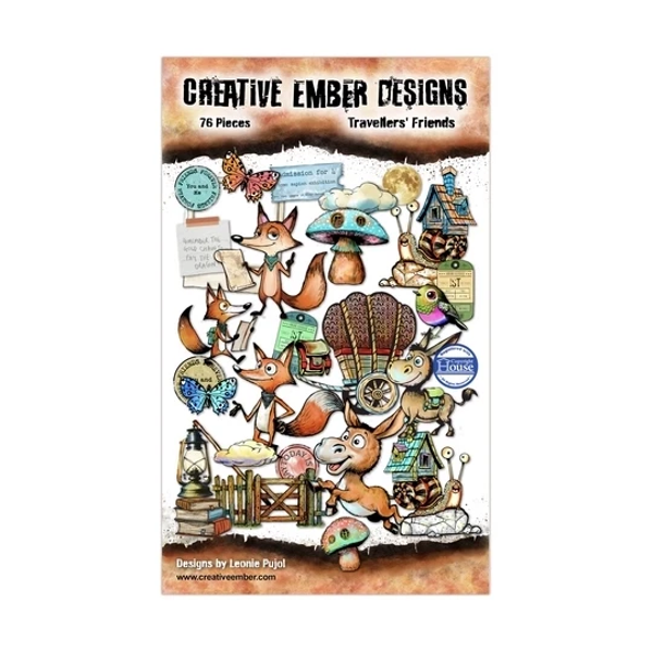 Creative Ember Designs, Ephemera Die Cuts, Travellers' Friends, A6 - CEDEP002