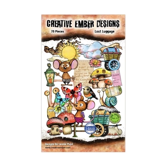 Creative Ember Designs, Ephemera Die Cuts, Lost Luggage, A6 - CEDEP003