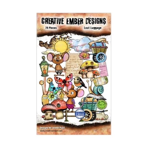 Creative Ember Designs, Ephemera Die Cuts, Lost Luggage, A6 - CEDEP003