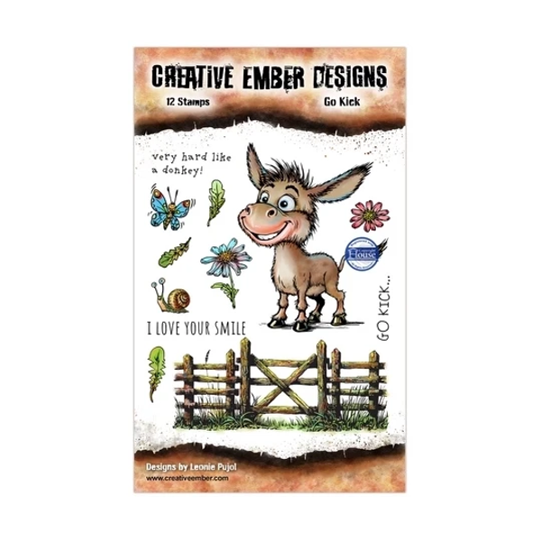 Creative Ember Designs, Clear Stamp, Go Kick, A6 - CEDTP014