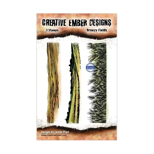Creative Ember Designs, Clear Stamp, Breezy Fields, A7 - CEDTP016
