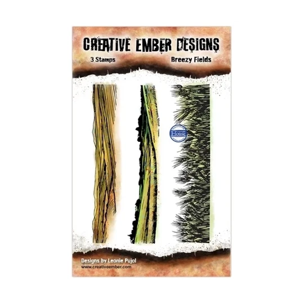 Creative Ember Designs, Clear Stamp, Breezy Fields, A7 - CEDTP016