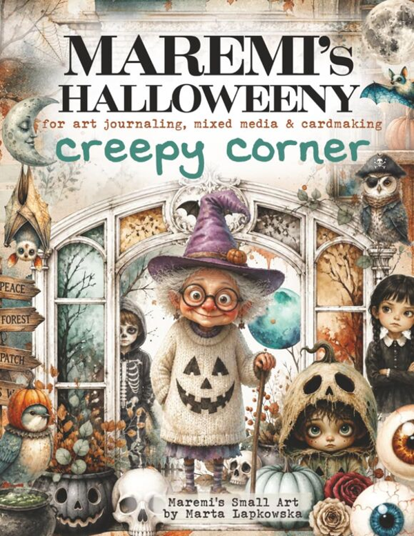 PRE-ORDER - Maremi's Small Art, Halloweeny Collage Pages for Art Journaling - Creepy Corner