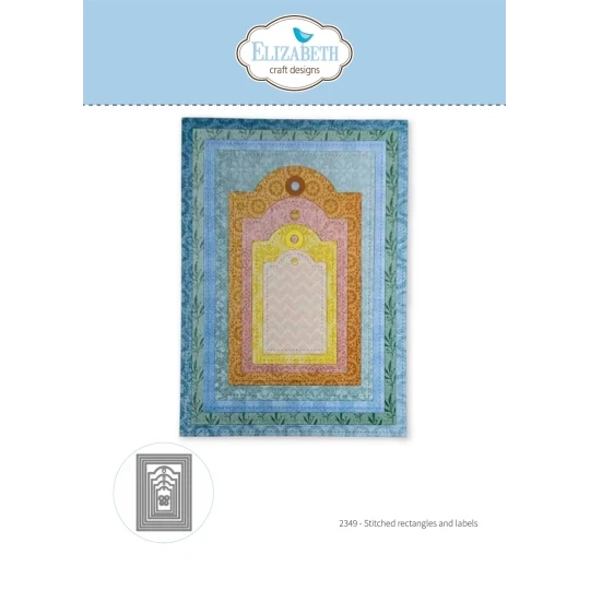 Elizabeth Craft Design, Snijmal, Stitched Rectangles and Labels - 2349