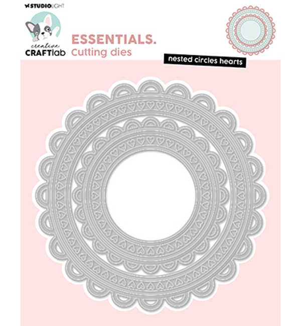 Craftlab, Snijmal, Essentials, Nested Circles Hearts - CCL-ES-CD1007