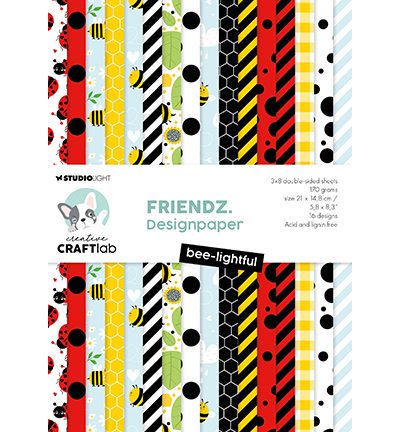 CraftLab, Design Paperpad, Friendz, Bee-Lightful - CCL-FR-DPP317