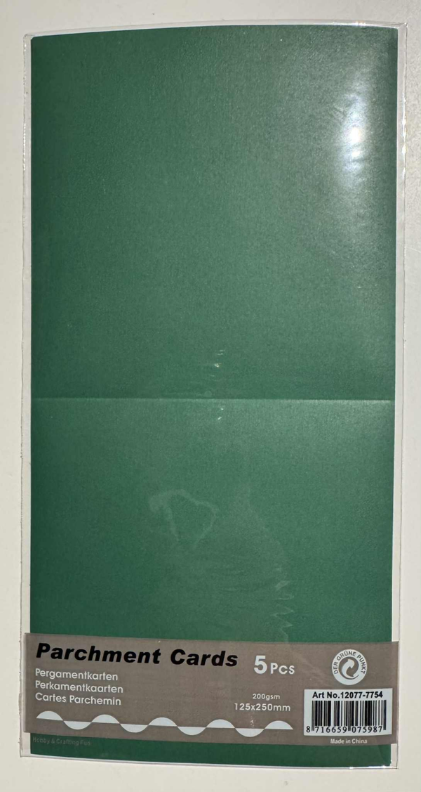 Vellum, Kaarten, Groen, 5 vellen