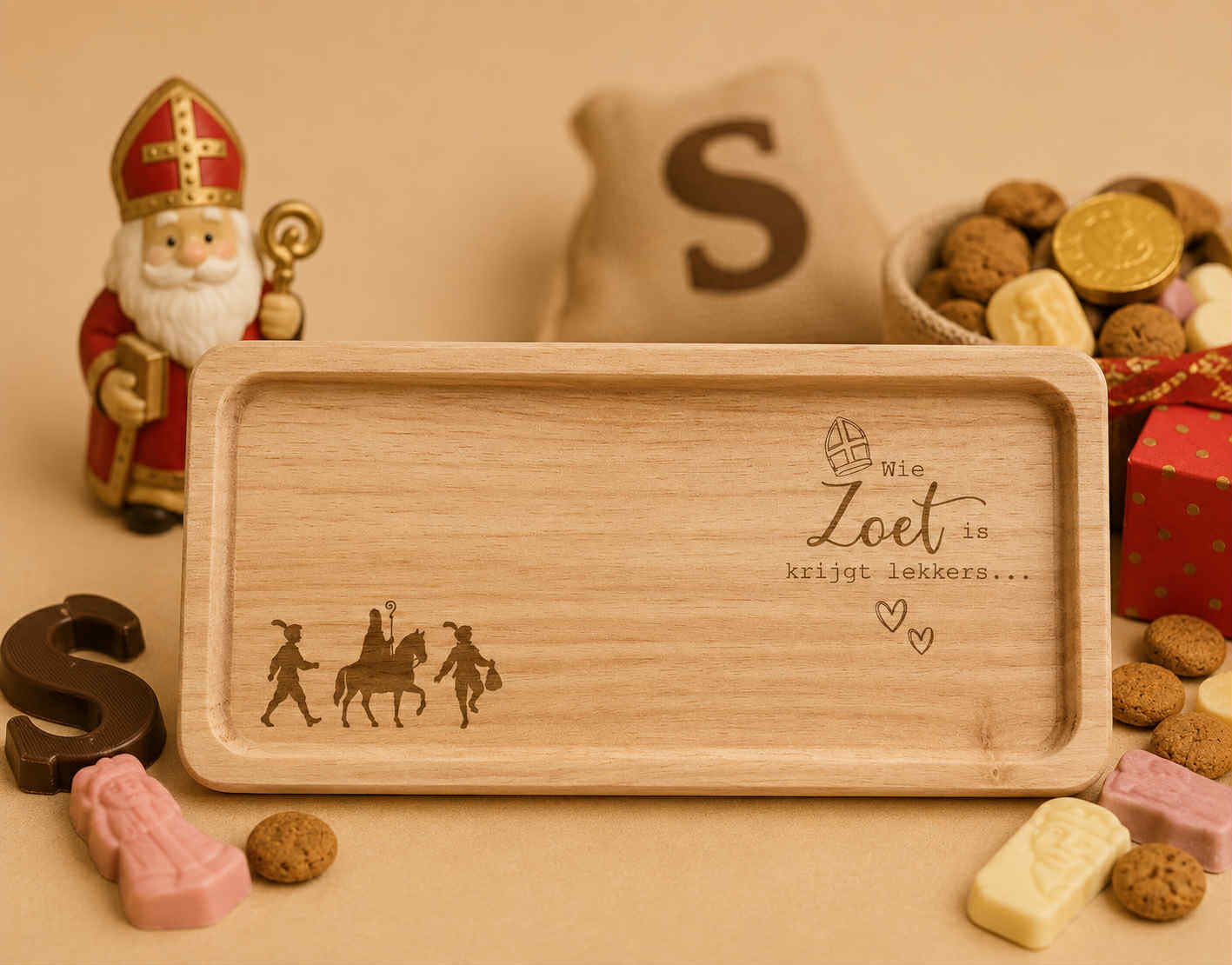 Plank Sinterklaas, Wie zoet is krijgt lekkers