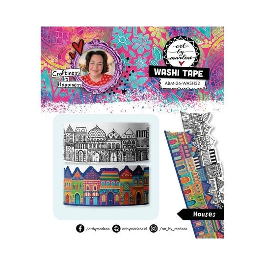 Art by Marlene, Washi Tape, Houses - ABM-26-WASH32