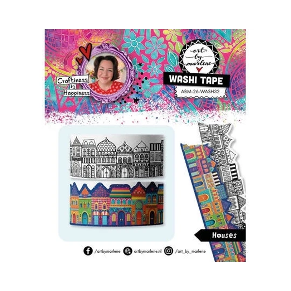 Art by Marlene, Washi Tape, Houses - ABM-26-WASH32