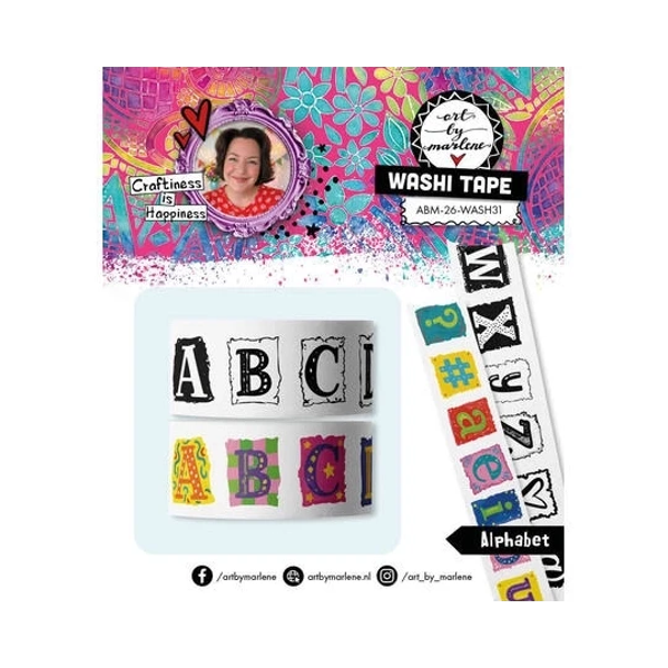 Art by Marlene, Washi Tape, Alphabet - ABM-26-WASH31