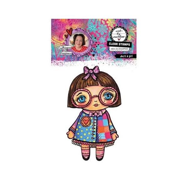 Art by Marlene, Clear Stamp, Just A Girl - ABM-26-STAMP968