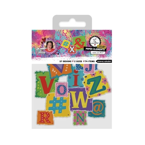Art by Marlene, Paper Elements, Colored Alphabet - ABM-26-PE57