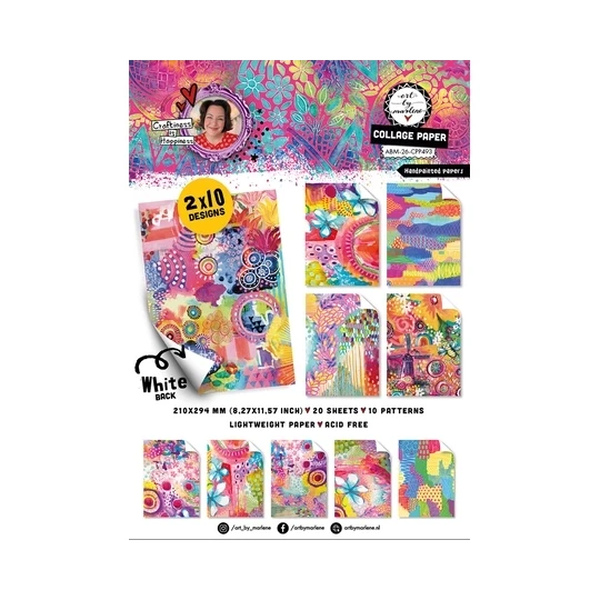 Art by Marlene, Collagepad, Handpainted Papers - ABM-26-CPP493