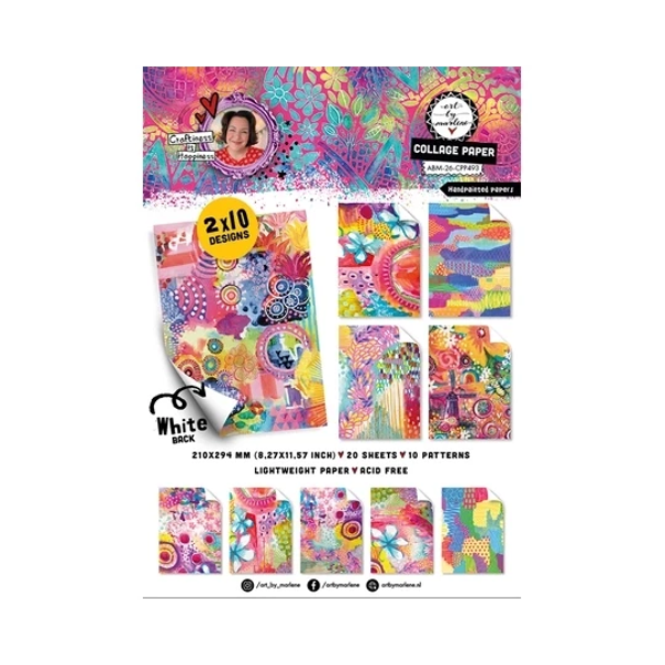 Art by Marlene, Collagepad, Handpainted Papers - ABM-26-CPP493