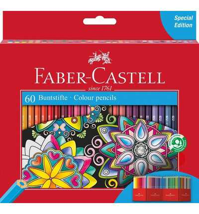 Faber Castell, Kleurpotlood, Kartonnen Etui, 60 stuks - FC-111260