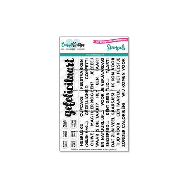 Carlijn Design, Clear Stamp, Gefelicitaart - CDST-0119