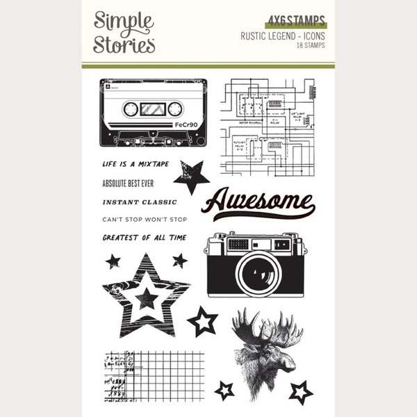 Simple Stories, Clear Stamp, Rustic Legend, Icons - 26617