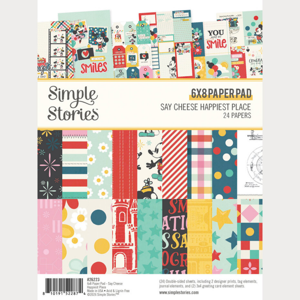Simple Stories, Paperpad, Say Cheese, Happiest Place, 6x8 inch- 26223