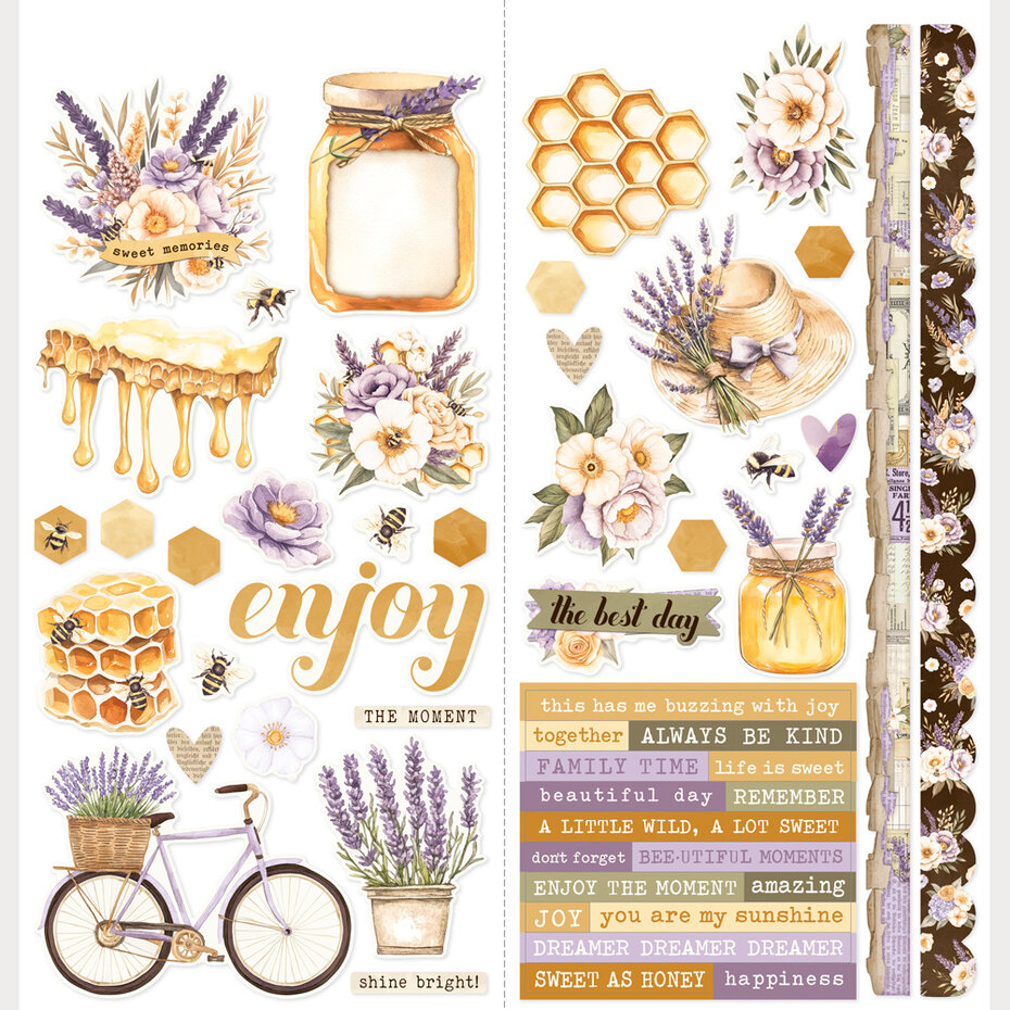 Simple Stories, Stickers Icons, Lavender Fields  - 26402