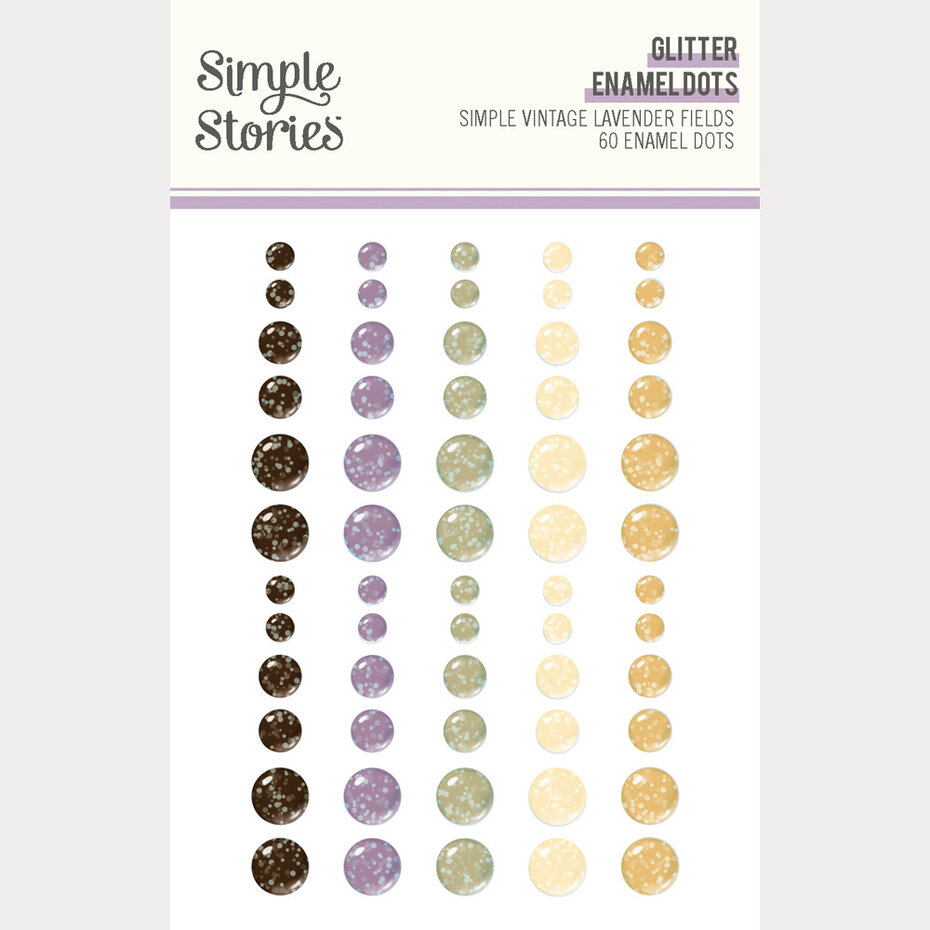 Simple Stories, Glitter Enamel Dots, Lavender Fields  - 26432