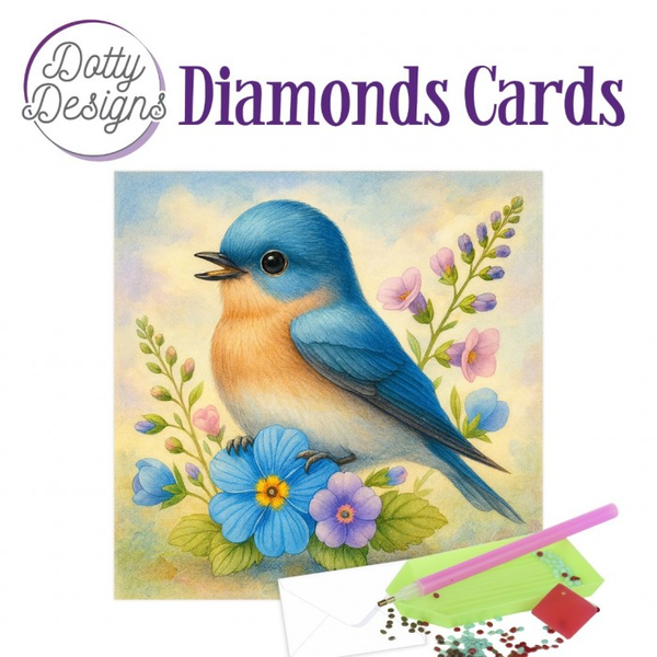 Dotty Designs, Diamond Cards, Bluebell Garden Songbird - DDDC1217