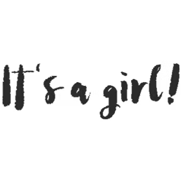Cats on Appletrees, Stempel, Tekst 'It's a Girl' - 2398