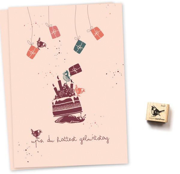 Cats on Appletrees, Ministempel, Roodborstje Rudi - 27901