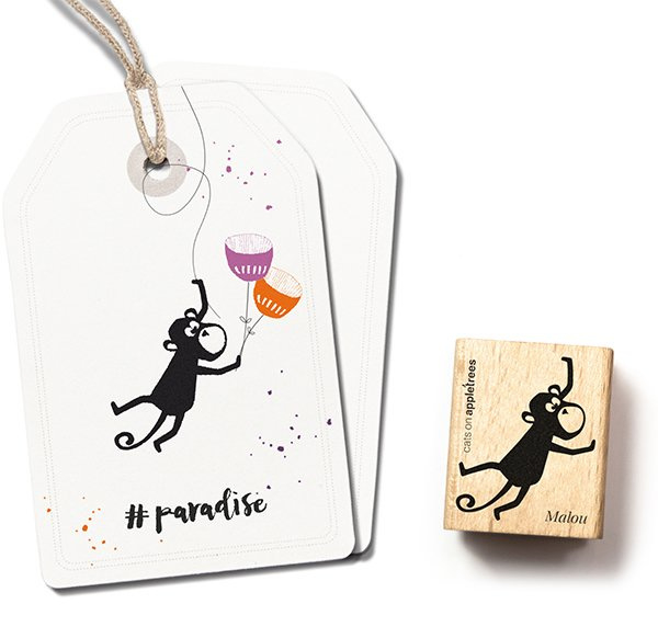 Cats on Appletrees, Stempel, Aap Malou - 2541