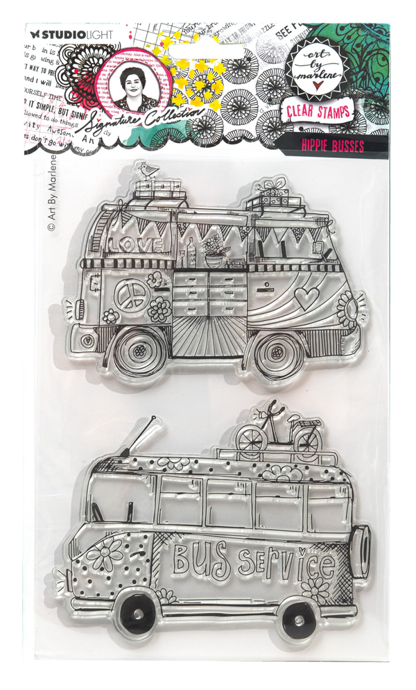 Studiolight, Art by Marlene, Signature Collection, Clear Stamp, Hippie Busses - ABM-SI-STAMP700