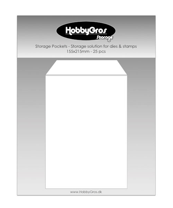 Hobbygros, Storage Pockets, 15,5 x 21,5 cm, 25 pcs - SS134