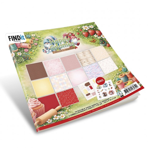 Berrie's Beauties, Paperpad, Happy Gnomes, 20 x 20 cm - BBPP10044