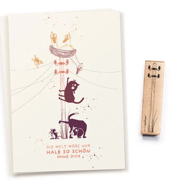 Cats on Appletrees, Stempel, Stroommast - 28203