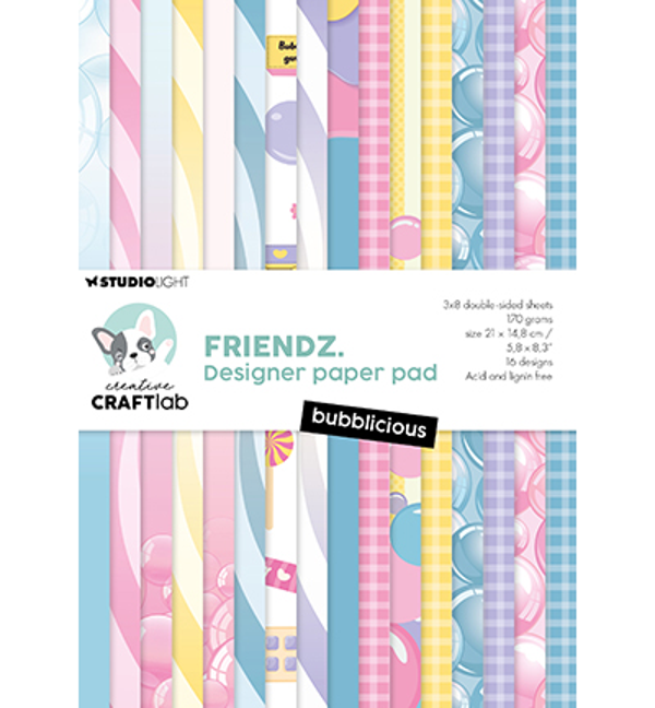 CraftLab, Design Paperpad, Friendz, Bubblicious - CCL-FR-DPP358