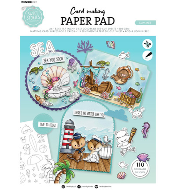 PRE-ORDER - Studiolight, Sweet Stories, Card Making Paperpad, Summer - SL-SS-CMP43