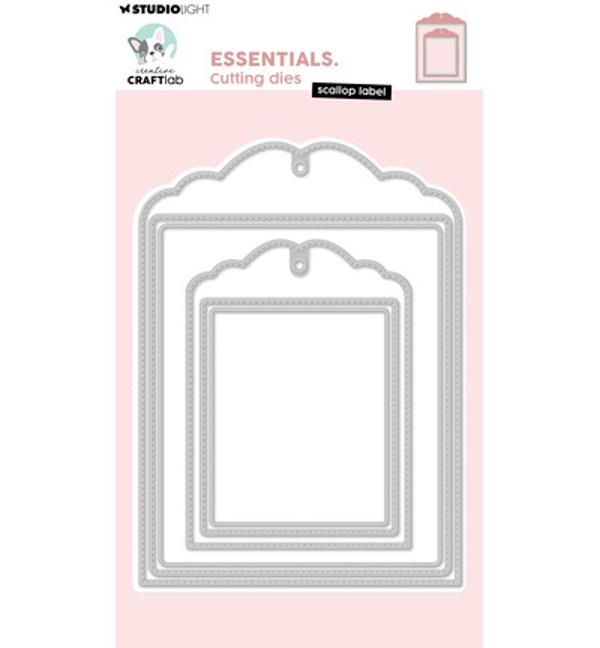 PRE-ORDER - CraftLab, Snijmal, Essentials, Scallop Label - CCL-ES-CD1119