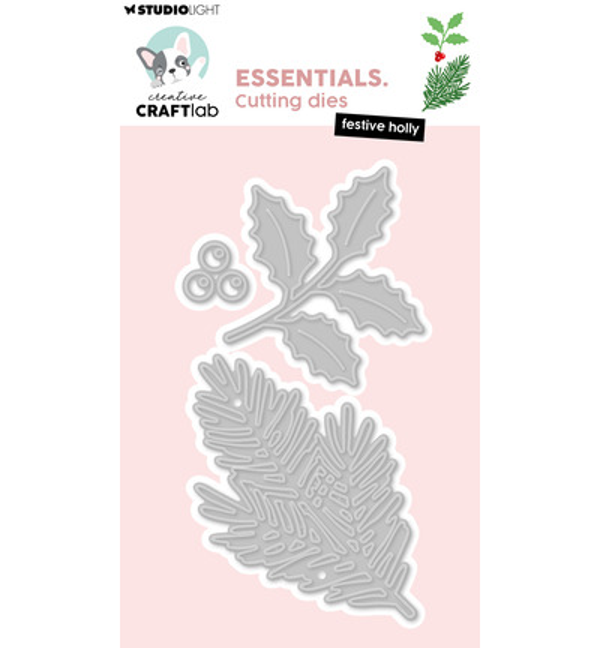 PRE-ORDER - CraftLab, Snijmal, Essentials, Festive Holly - CCL-ES-CD1121