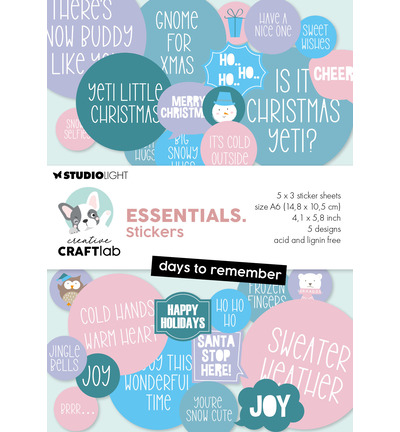 PRE-ORDER - CraftLab, Stickerpad, Essentials, Days to Remember - CCL-ES-STIC83