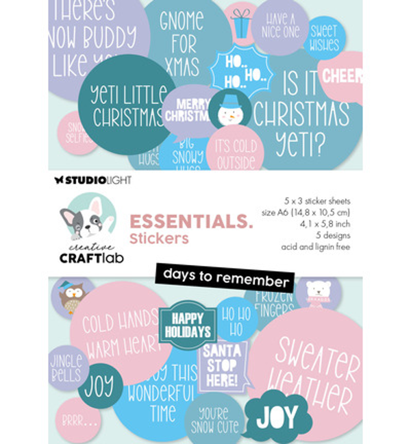 PRE-ORDER - CraftLab, Stickerpad, Essentials, Days to Remember - CCL-ES-STIC83