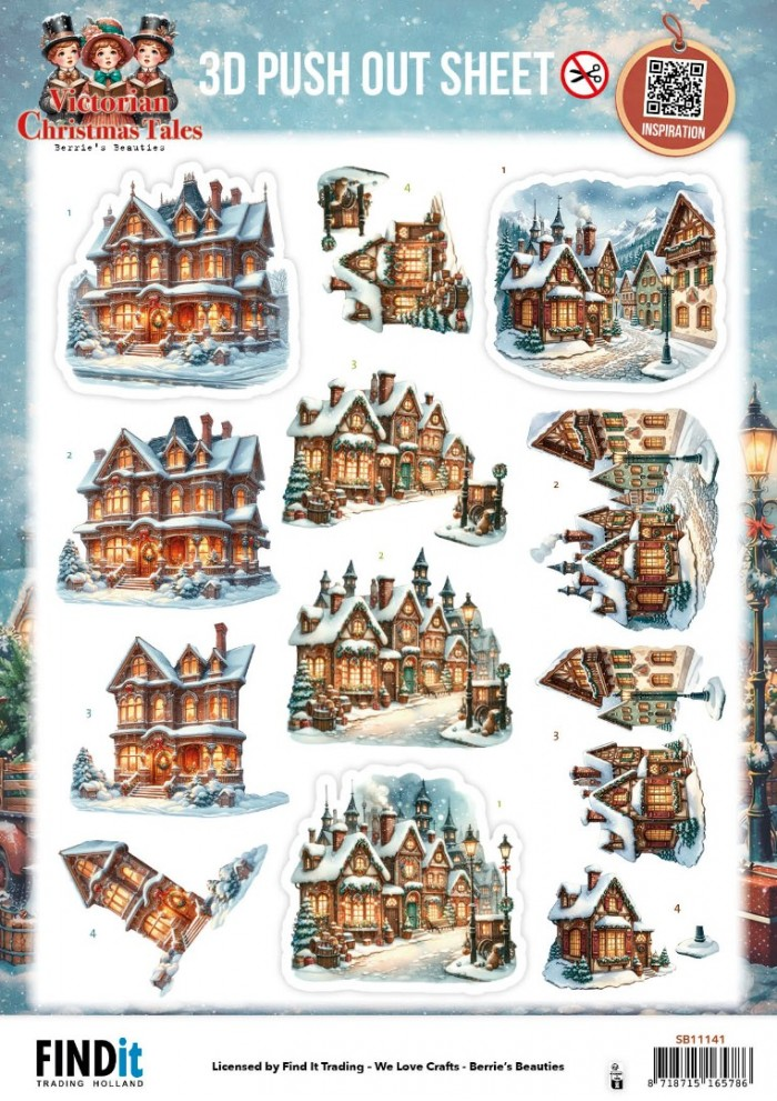 Berrie's Beauties, 3D Push-Out, Victorian Christmas Tales, Home for Christmas - SB11141