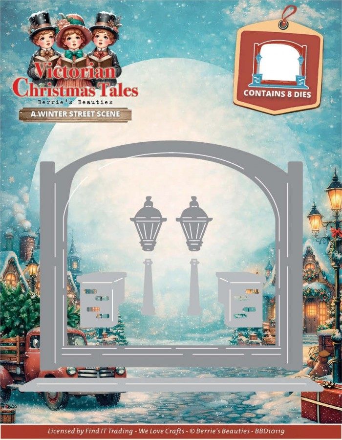 Berrie's Beauties, Snijmal, Victorian Christmas Tales, A Winter Street Scene - BBD10119