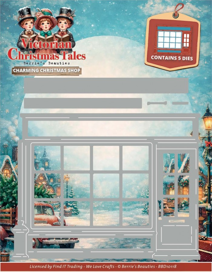 Berrie's Beauties, Snijmal, Victorian Christmas Tales, Charming Christmas Shop - BBD10118