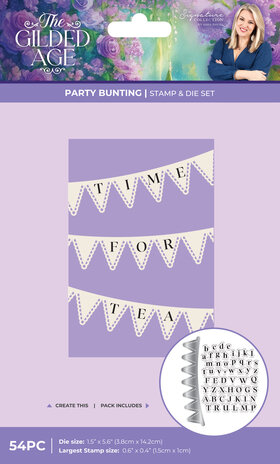 Crafter's Companion, Stamp/Die, Party Bunting - SS-TGA-STD-PBUN
