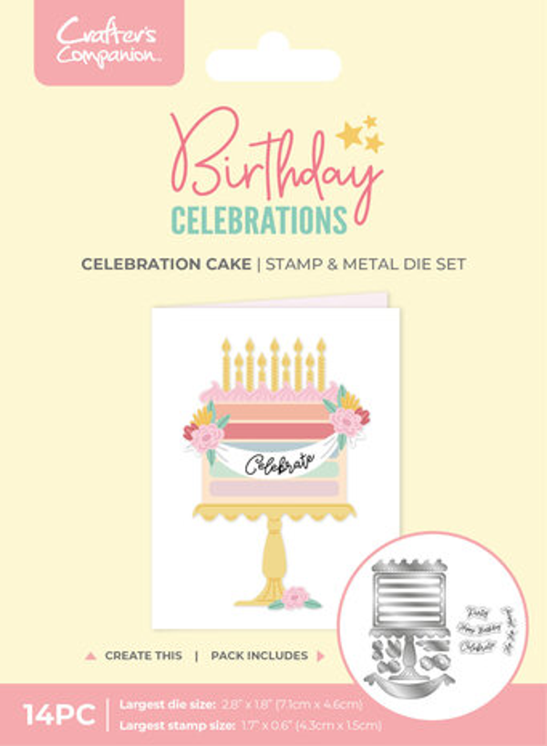 Crafter's Companion, Stamp/Die, Celebration Cake - CC-BC-STD-CELC
